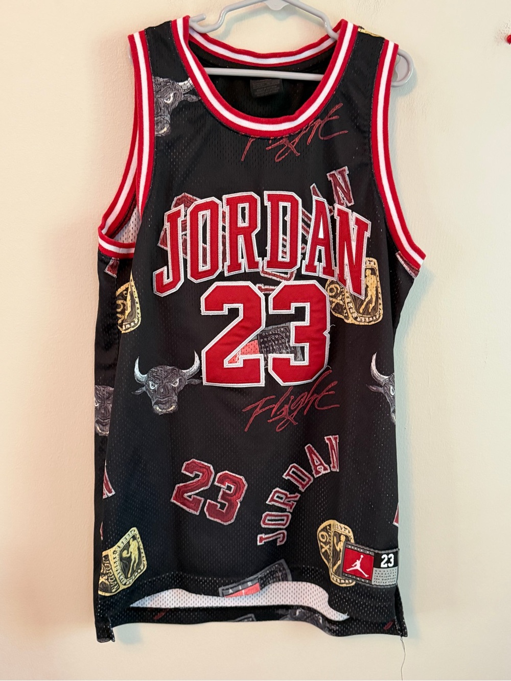 Jordan Black Jersey with Red & White Trim - Picture 1 of 4